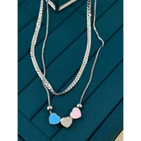Çelik Silver Kolye 45Cm