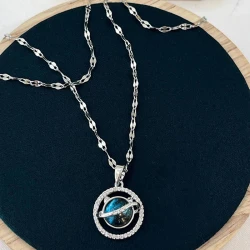 Çelik Silver Kolye 45Cm