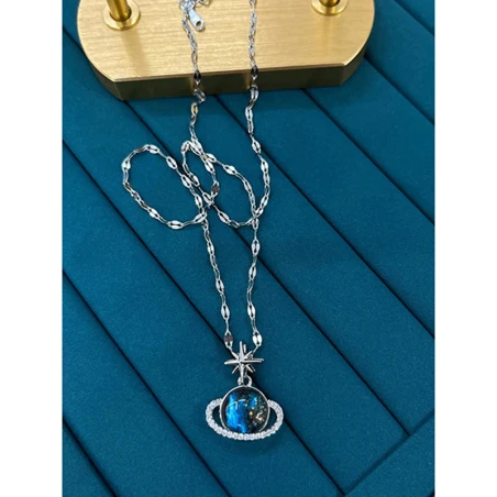 Çelik Silver Kolye 45Cm