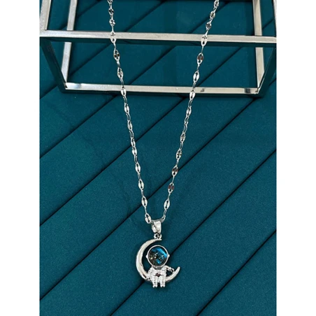 Çelik Silver Kolye 45Cm