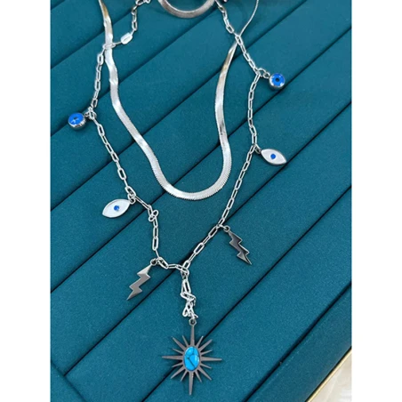 Çelik Silver Kolye 45Cm