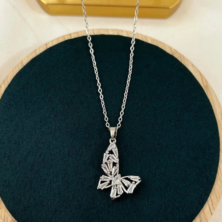 Çelik Silver Kolye 45Cm