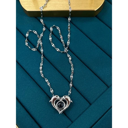 Çelik Silver Kolye 45Cm
