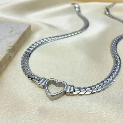 Çelik Silver Kolye 45Cm