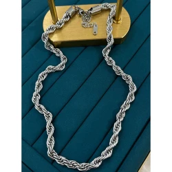 Çelik Silver Kolye 45Cm