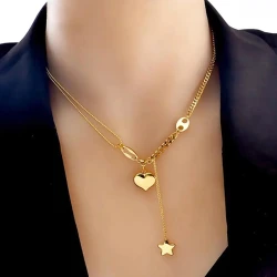 Çelik Gold Kolye 45Cm