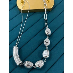 Çelik Silver Kolye 45Cm