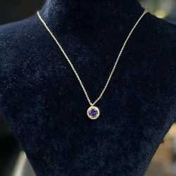Zirkon Taşlı Kolye